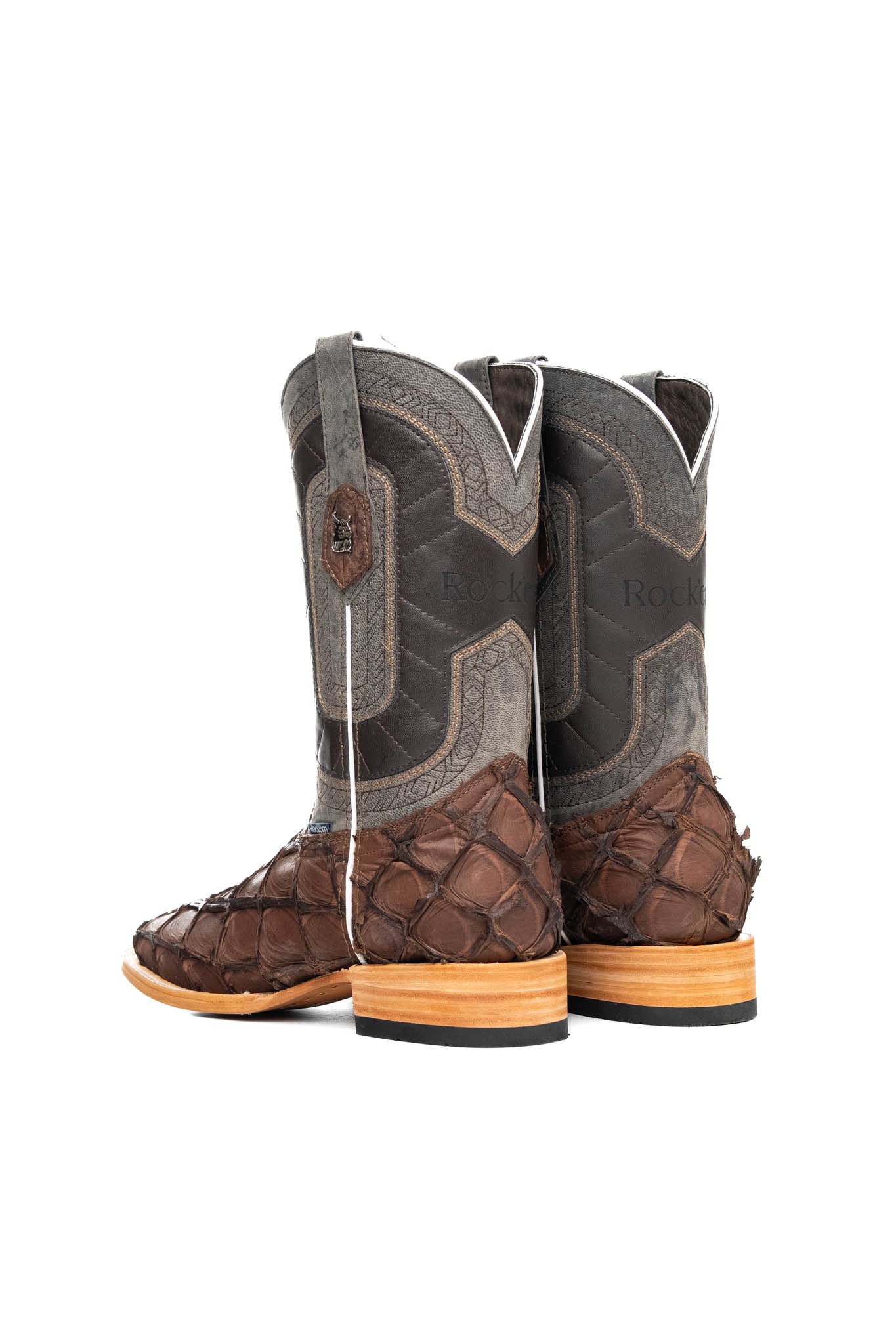 Barnet Pirarucu Exotic Square Toe Cowboy Boot