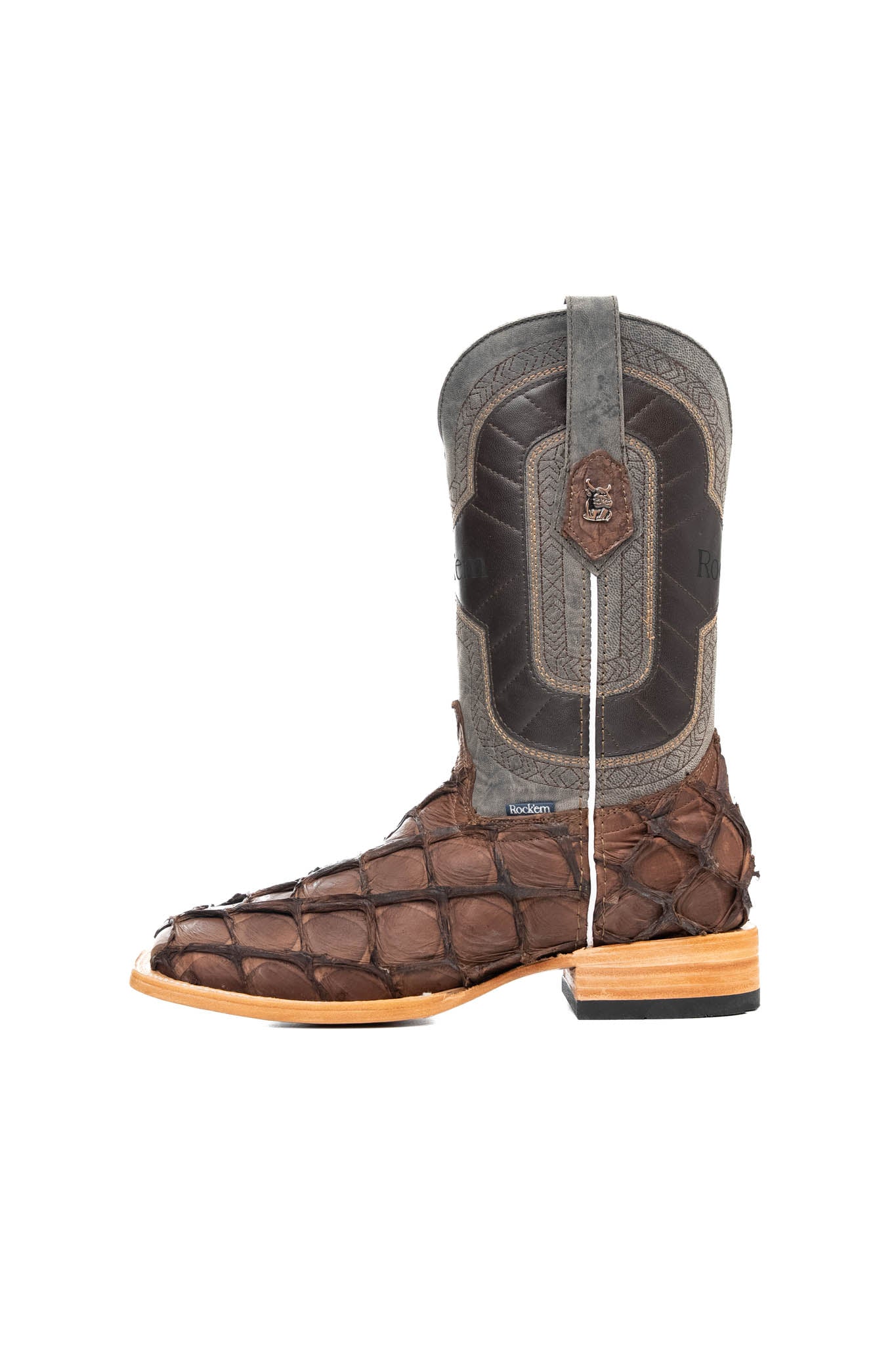 Barnet Pirarucu Exotic Square Toe Cowboy Boot