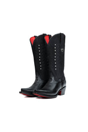 Crystal Belle Red Bottom Snip Toe Cowgirl Boot