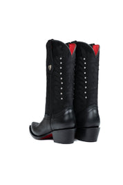 Crystal Belle Red Bottom Snip Toe Cowgirl Boot