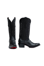 Crystal Belle Red Bottom Snip Toe Cowgirl Boot