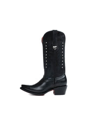 Crystal Belle Red Bottom Snip Toe Cowgirl Boot