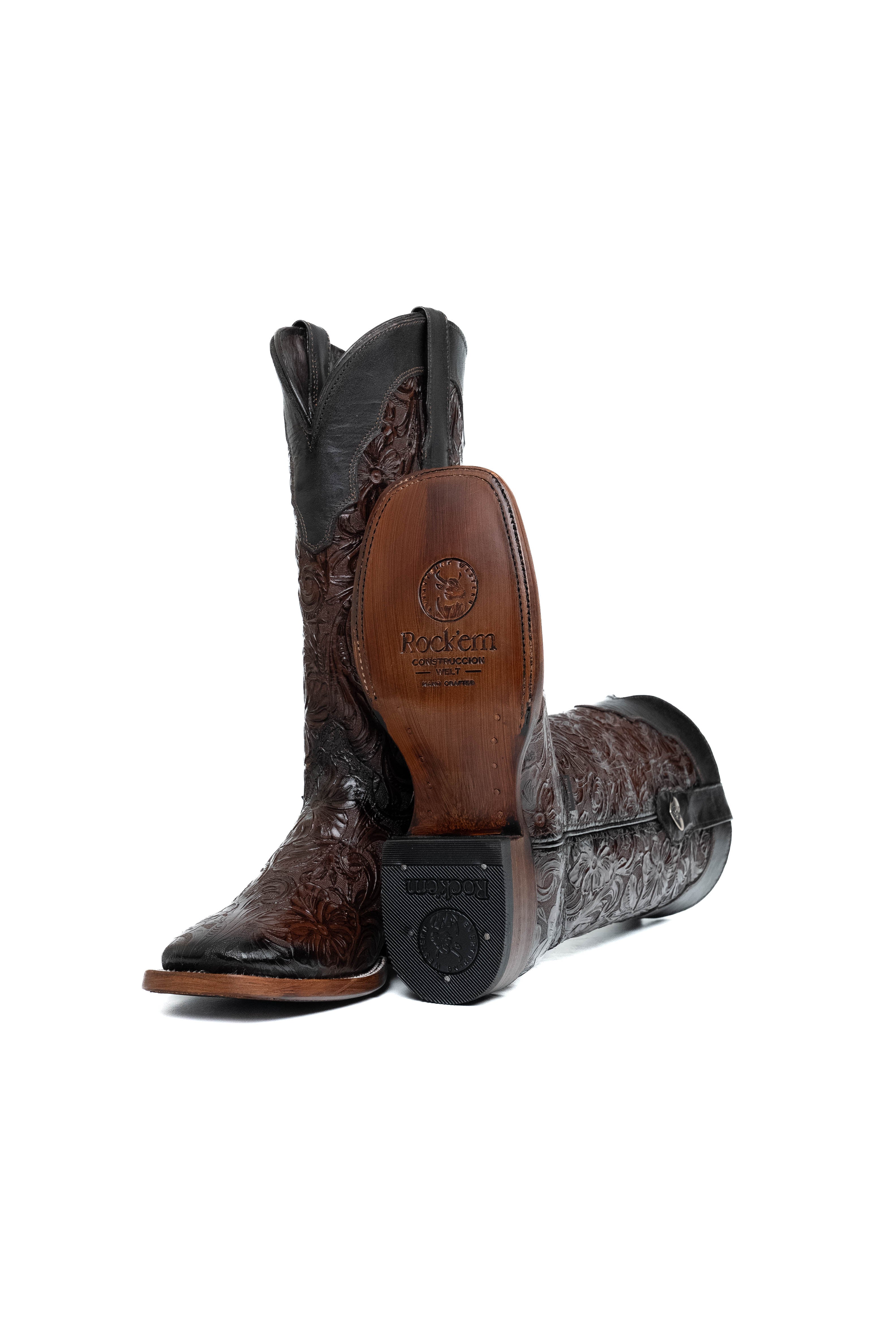 Mila Tooled Square Toe Cowgirl Boot
