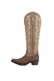 Ariana Python Exotic Tall Snip Toe Cowgirl Boot