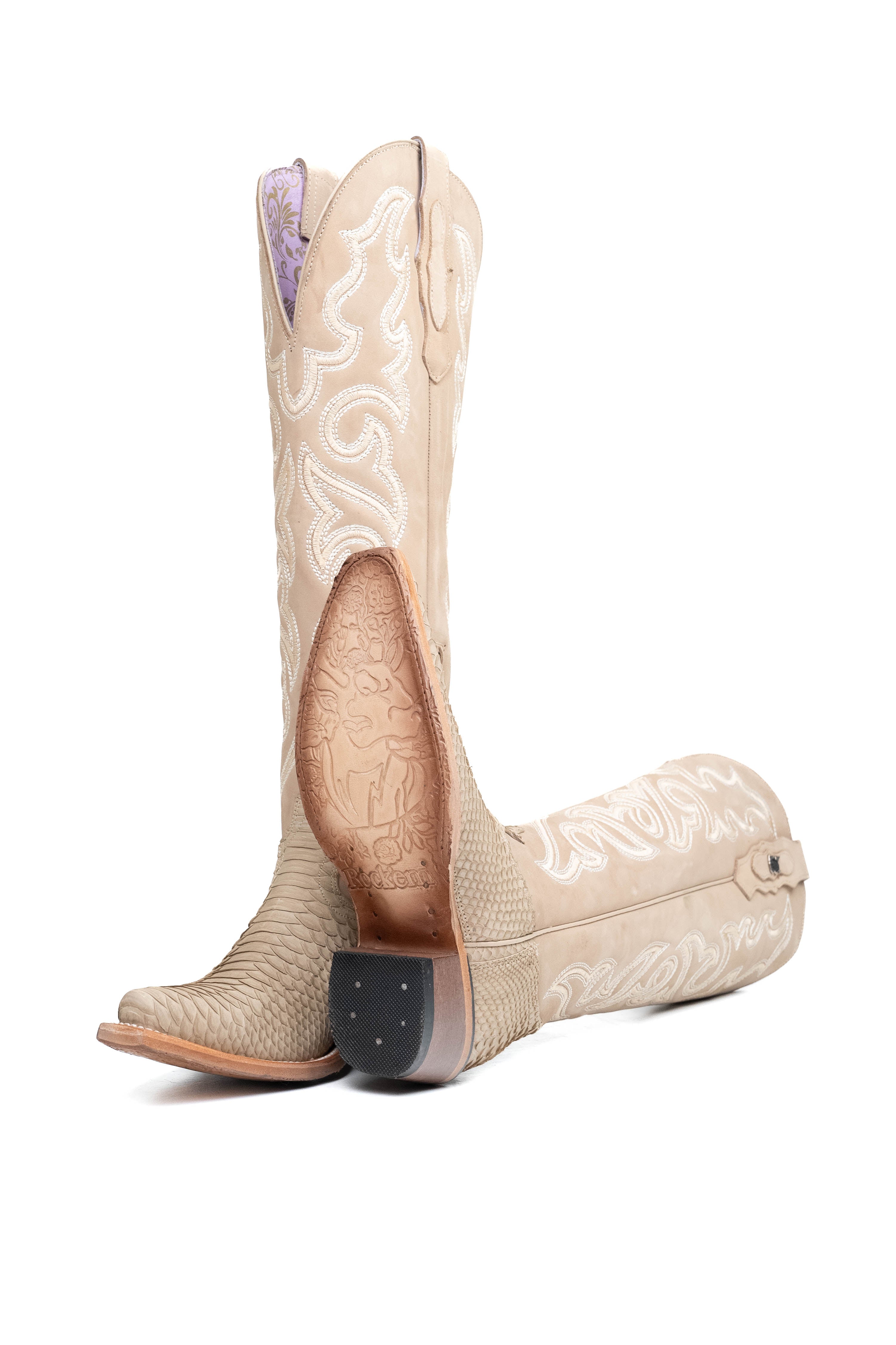 Ariana Python Exotic Tall Snip Toe Cowgirl Boot