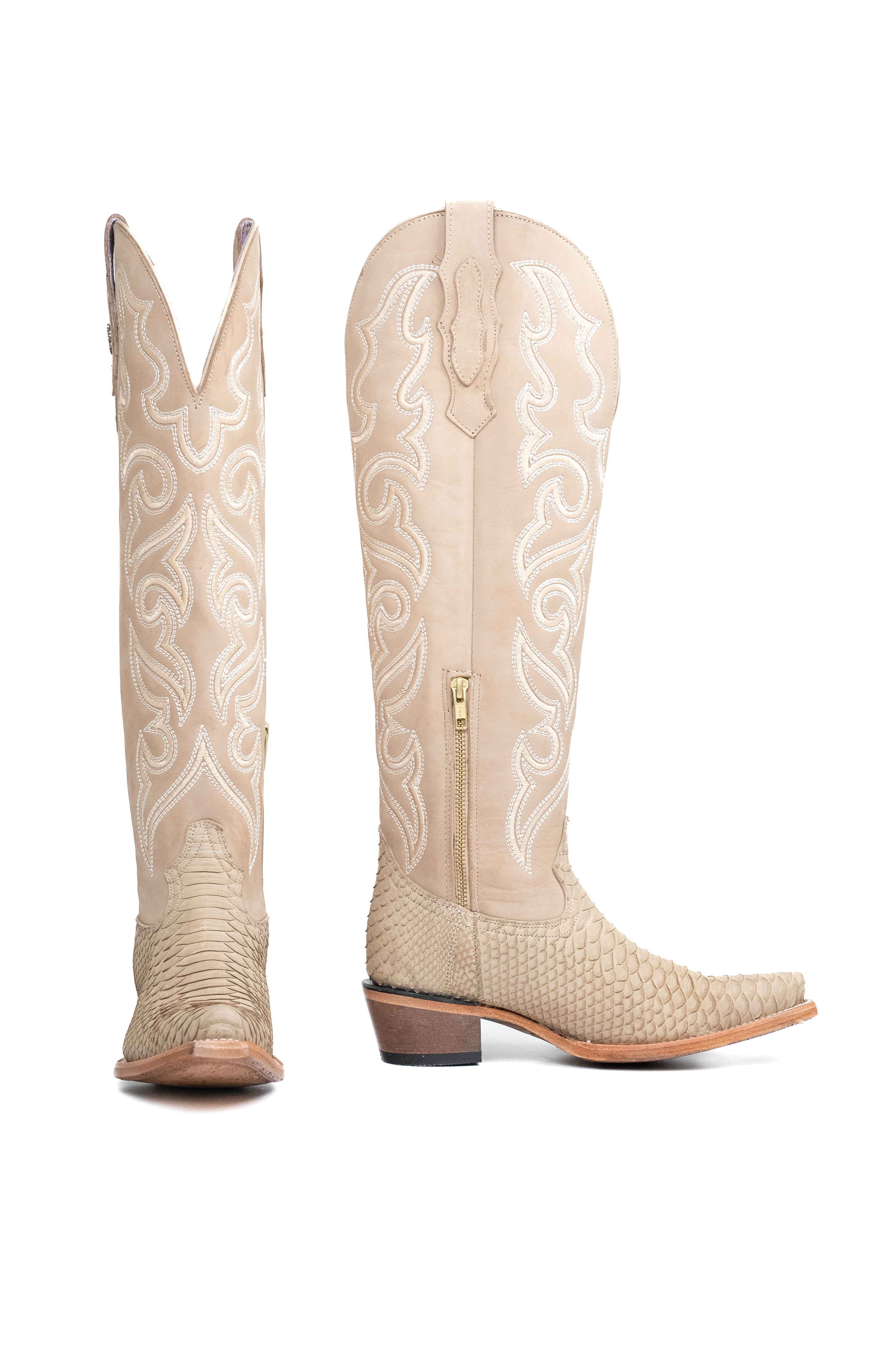 Ariana Python Exotic Tall Snip Toe Cowgirl Boot
