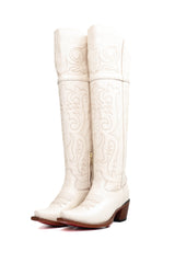 Amour Knee High Red Bottom Snip Toe Cowgirl Boot
