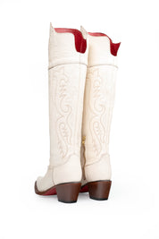 Amour Knee High Red Bottom Snip Toe Cowgirl Boot