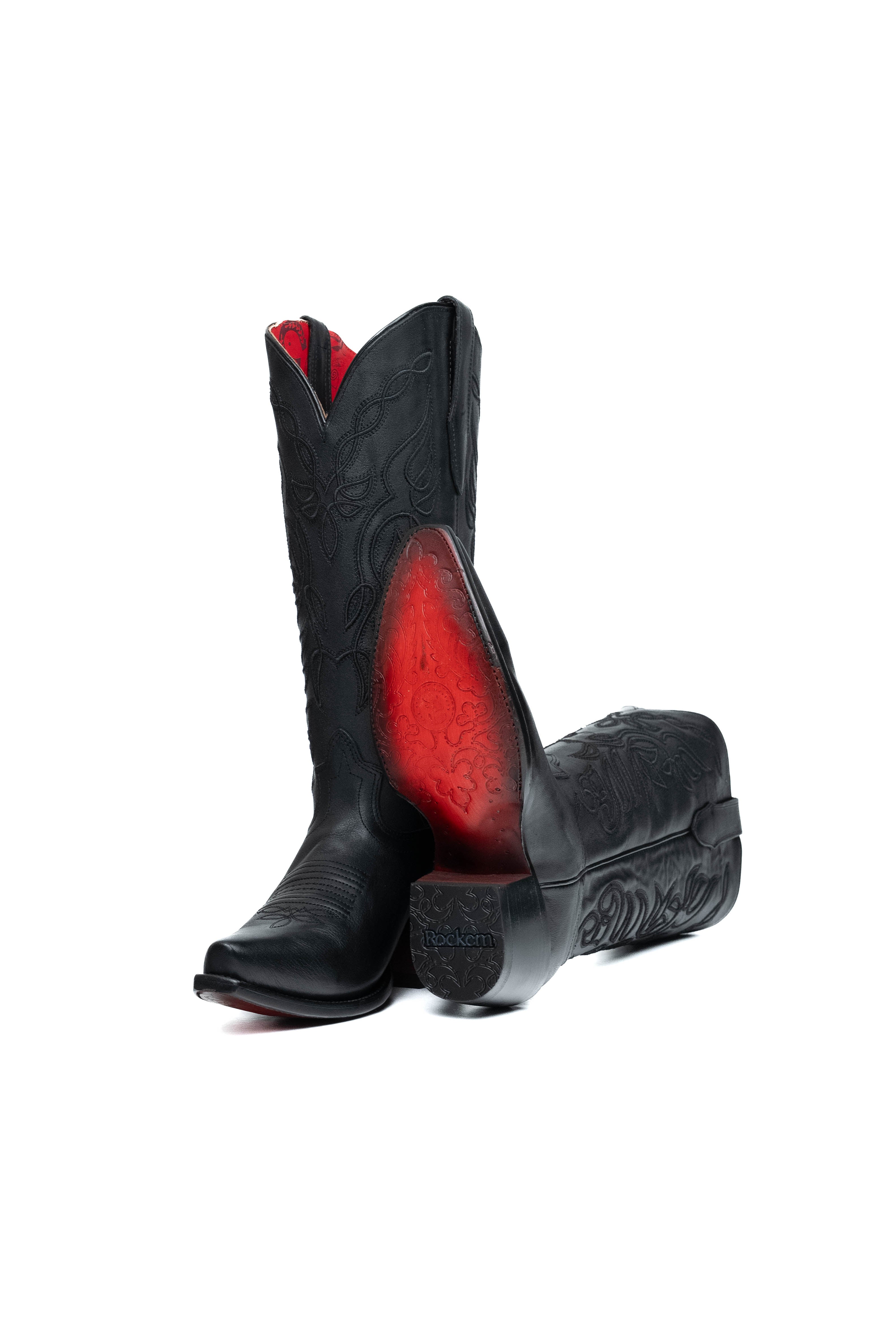 Sally Midi Red Bottom Wide Calf Snip Toe Cowgirl Boot