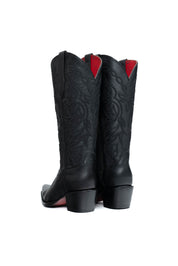 Sally Midi Red Bottom Wide Calf Snip Toe Cowgirl Boot