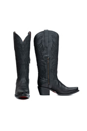 Sally Midi Red Bottom Wide Calf Snip Toe Cowgirl Boot