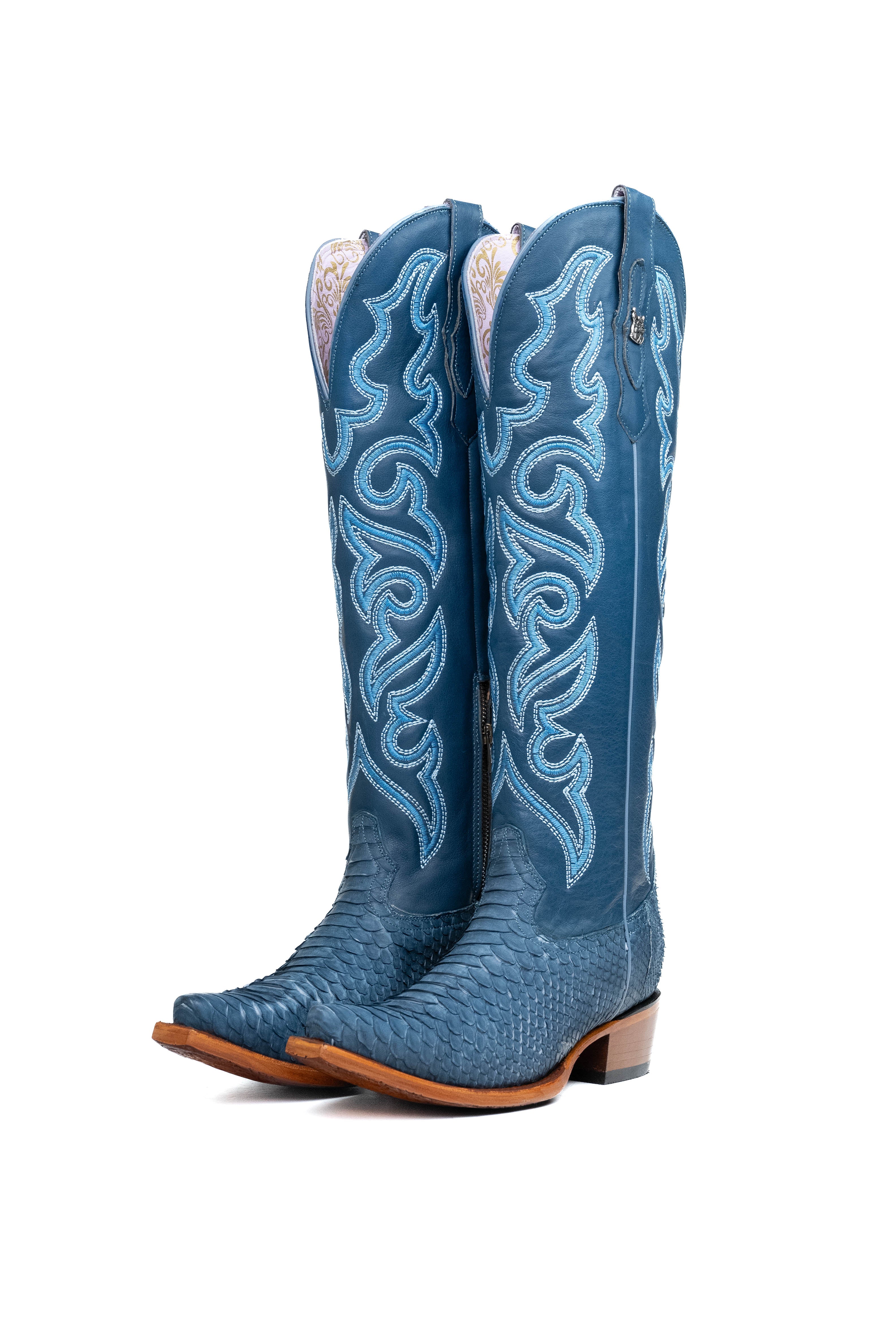 Ariana Python Exotic Tall Snip Toe Cowgirl Boot