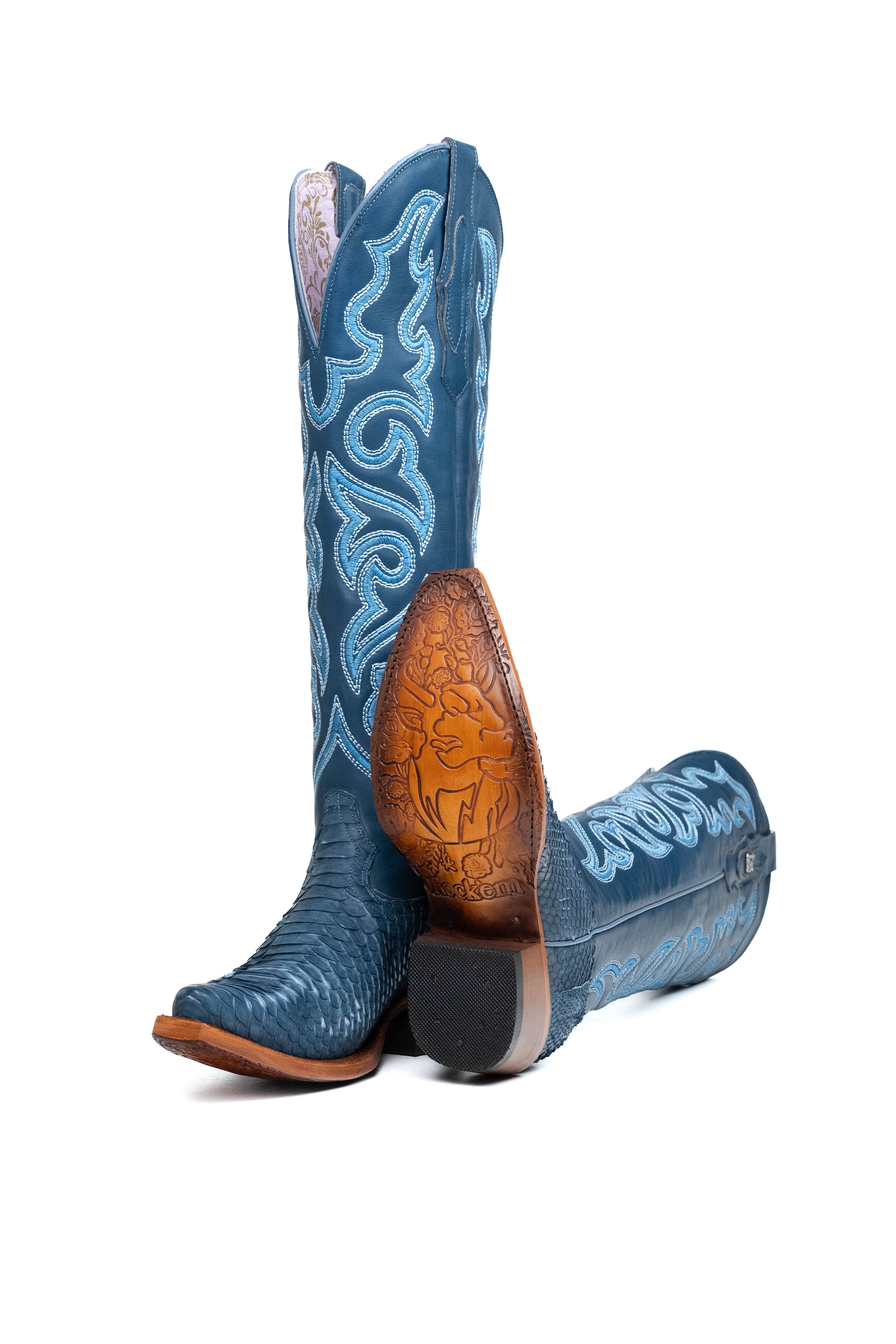 Ariana Python Exotic Tall Snip Toe Cowgirl Boot