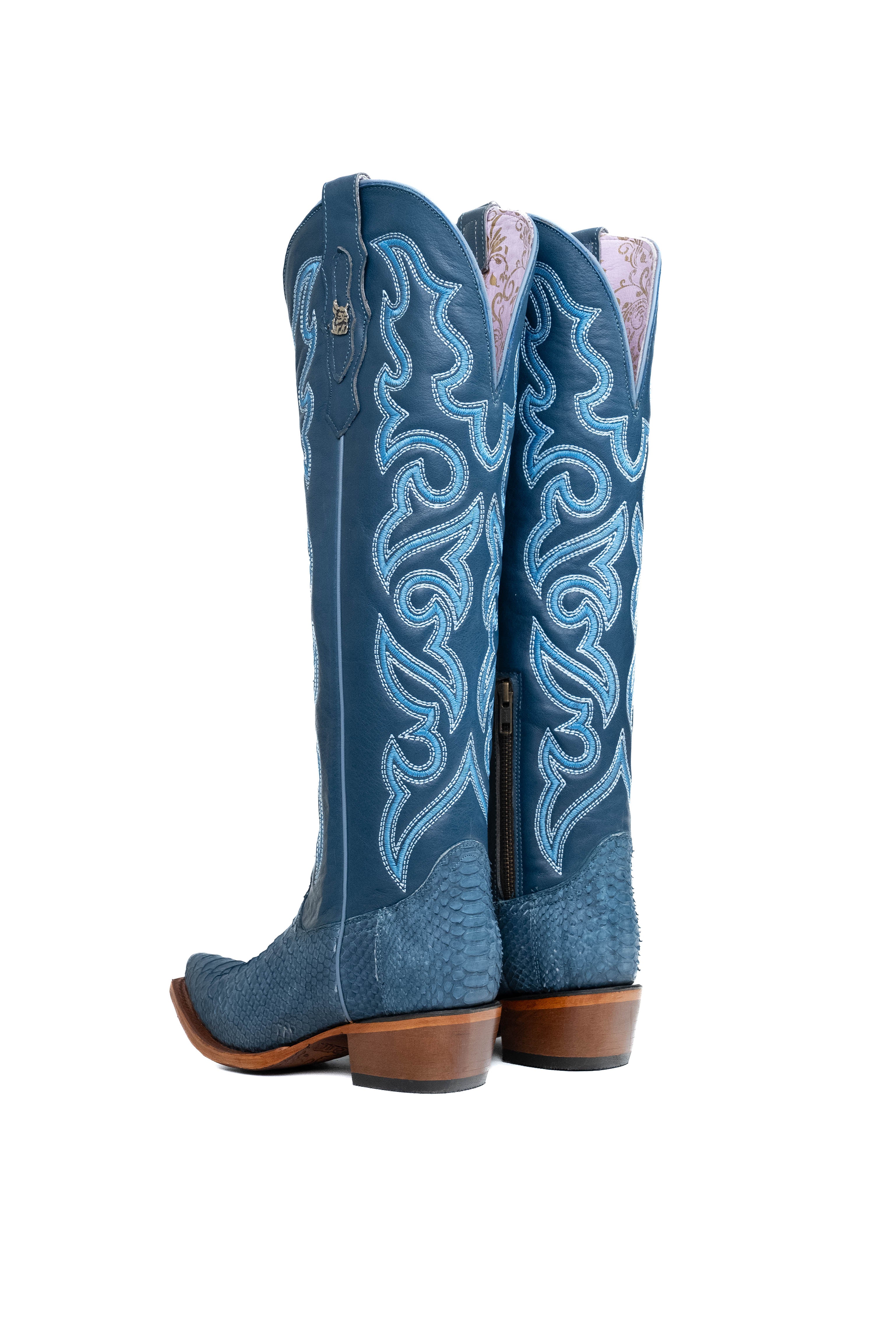 Ariana Python Exotic Tall Snip Toe Cowgirl Boot