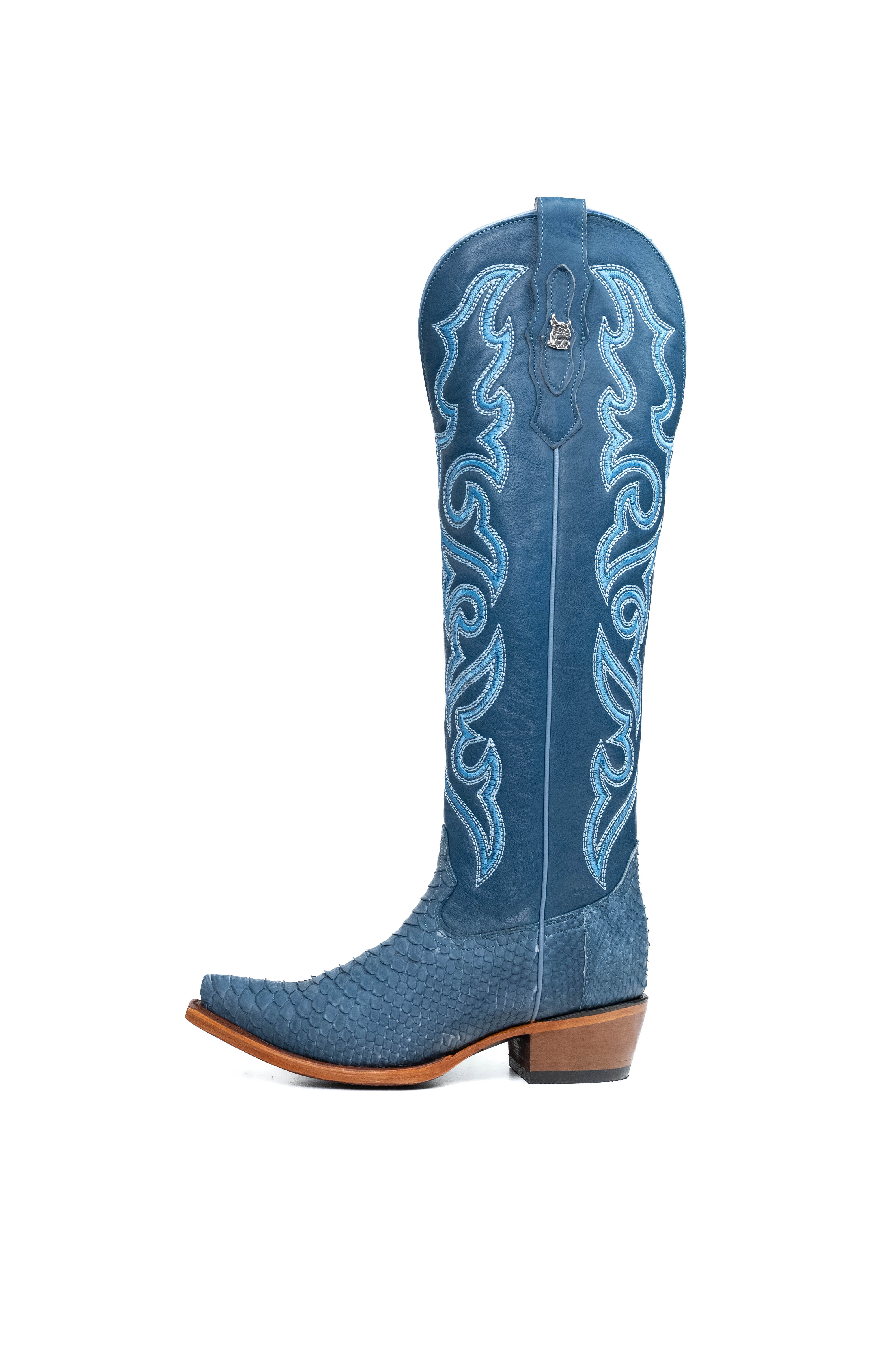 Ariana Python Exotic Tall Snip Toe Cowgirl Boot