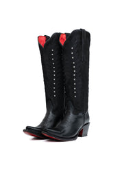 Crystal Belle Tall Red Bottom Snip Toe Cowgirl Boot