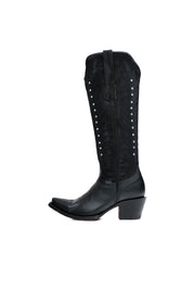 Crystal Belle Tall Red Bottom Snip Toe Cowgirl Boot