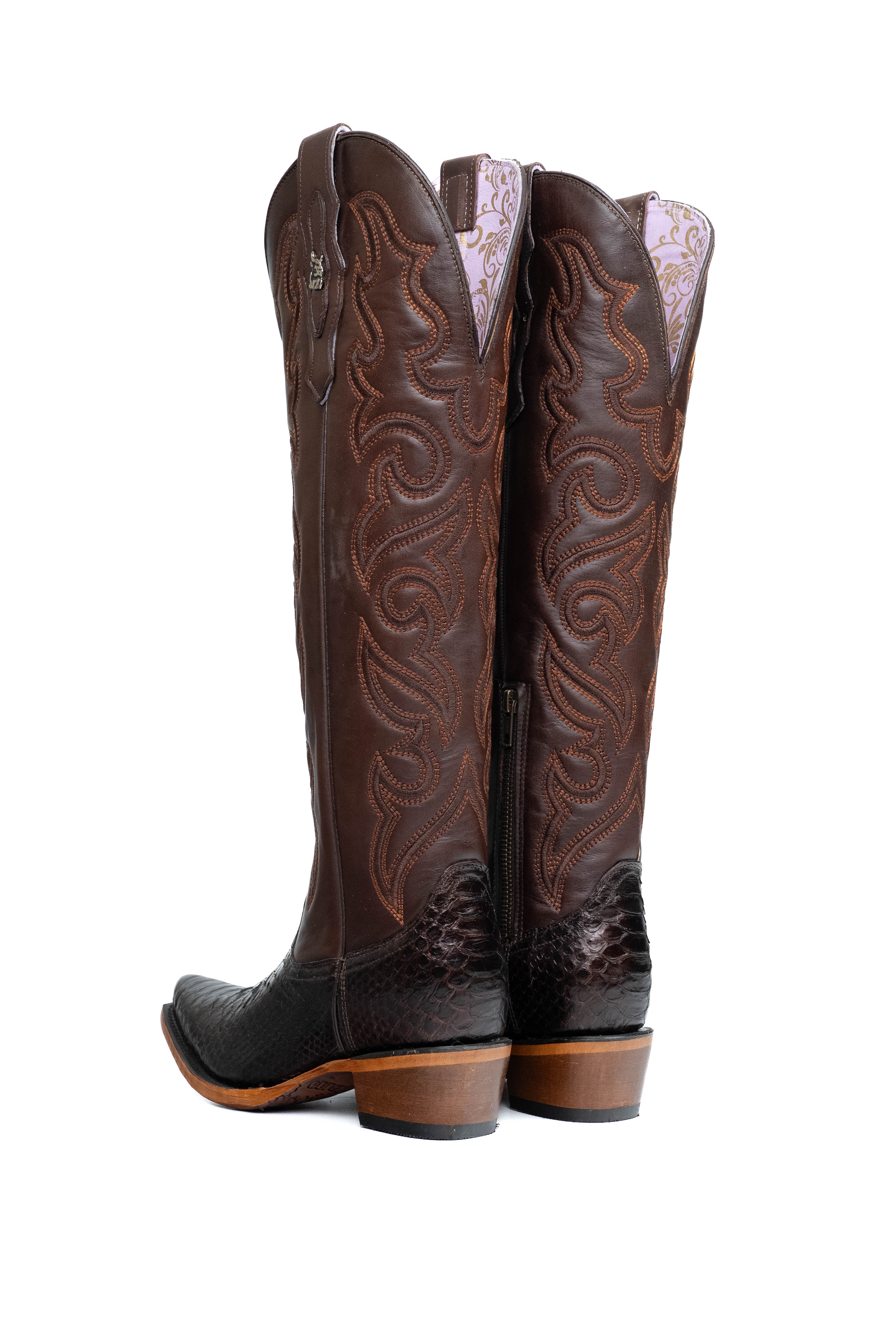 Ariana Python Exotic Tall Snip Toe Cowgirl Boot