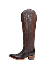 Ariana Python Exotic Tall Snip Toe Cowgirl Boot