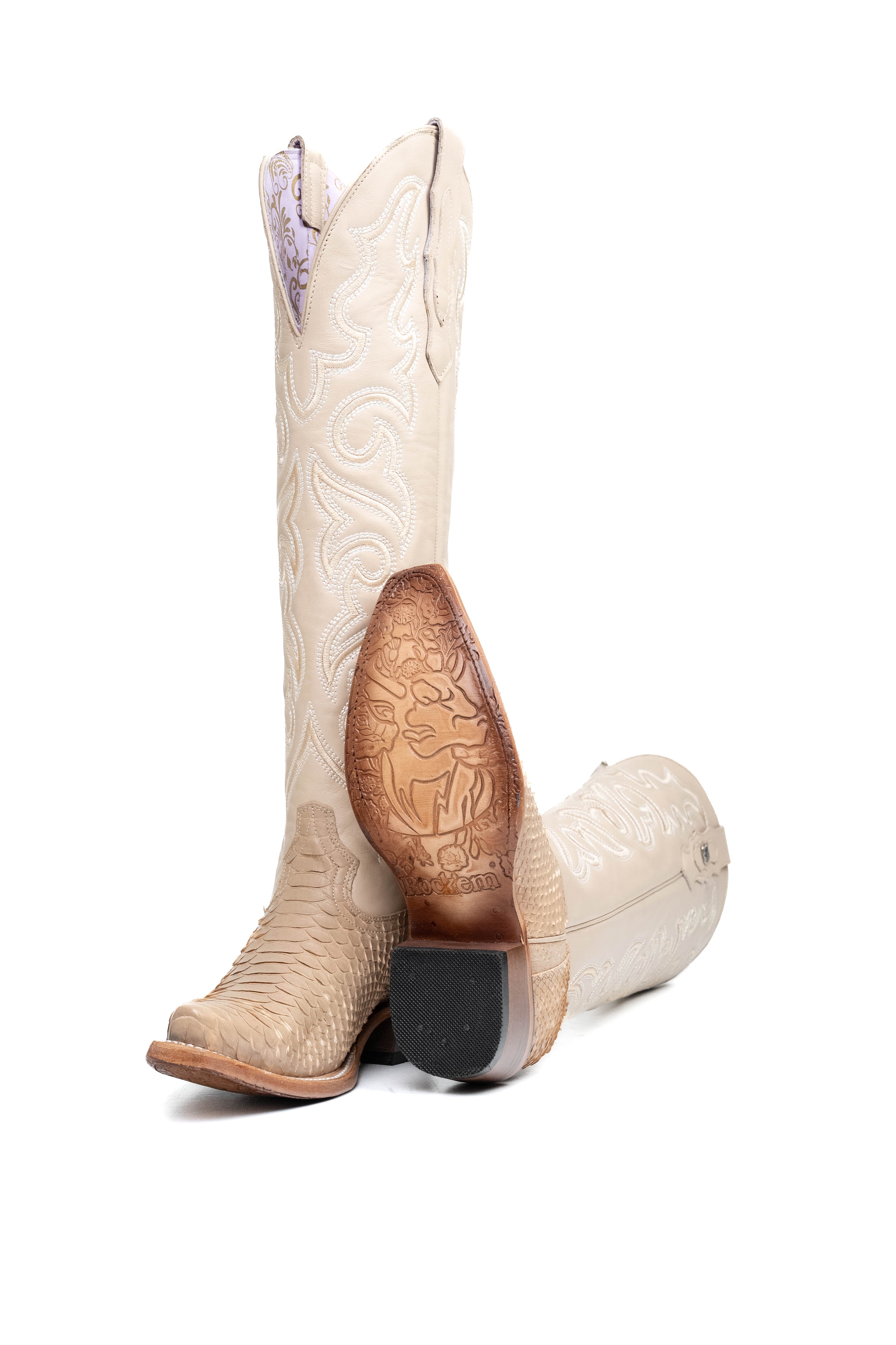 Ariana Python Tall Snip Toe Cowgirl Boot