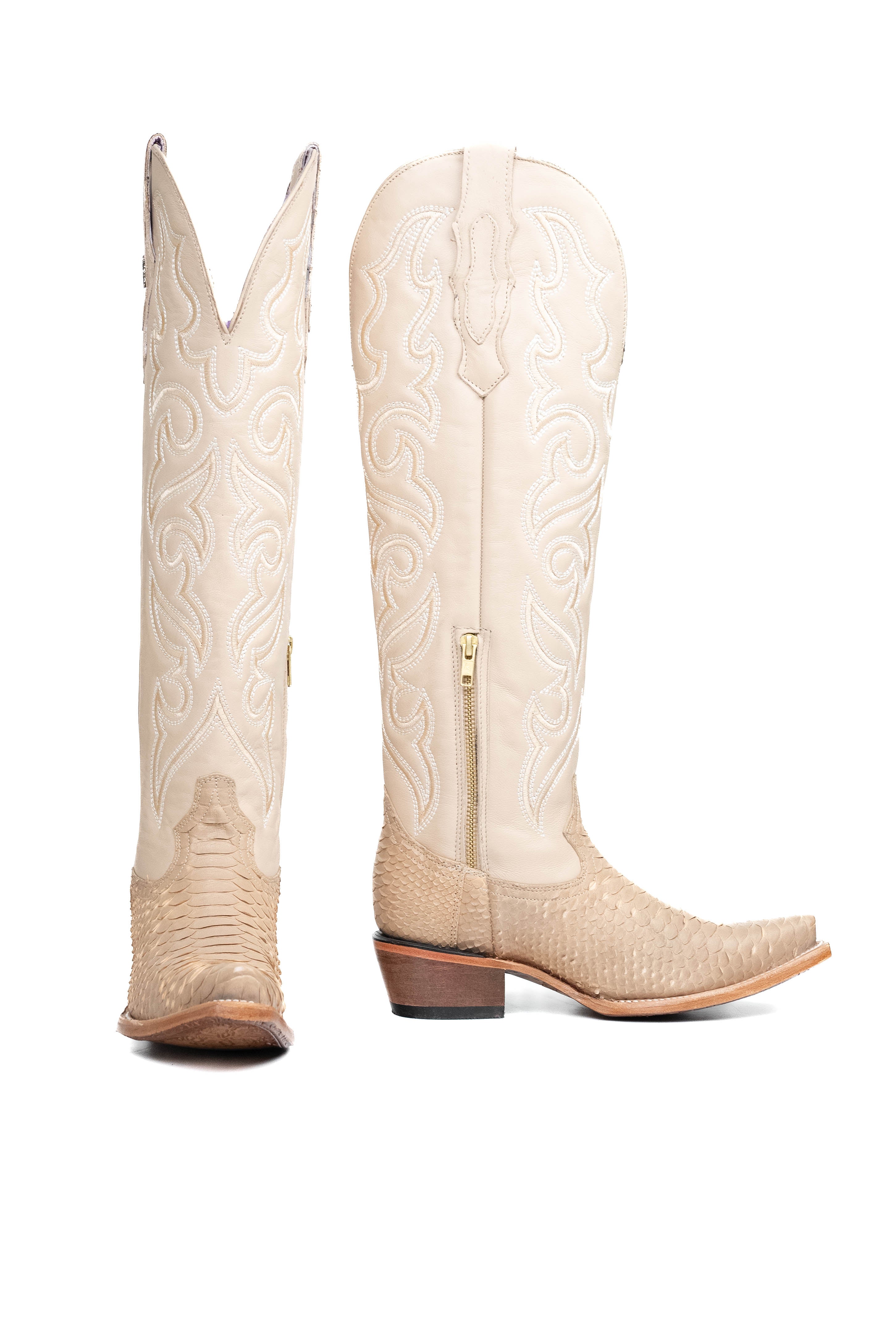 Ariana Python Tall Snip Toe Cowgirl Boot
