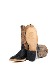 Lucas Exotic Ostrich Square Toe Cowboy Boot