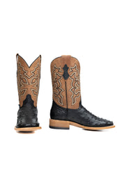 Lucas Exotic Ostrich Square Toe Cowboy Boot