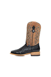 Lucas Exotic Ostrich Square Toe Cowboy Boot