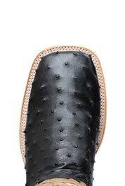 Lucas Exotic Ostrich Square Toe Cowboy Boot