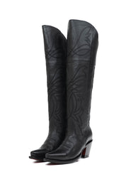Myriam Knee High Red Bottom Snip Toe Cowgirl Boot