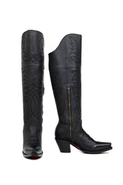 Myriam Knee High Red Bottom Snip Toe Cowgirl Boot