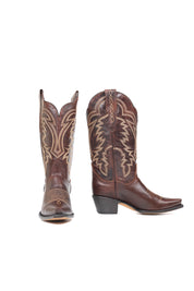 Mia Wide Calf Snip Toe Cowgirl Boot