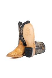 Lucas Exotic Ostrich Square Toe Cowboy Boot