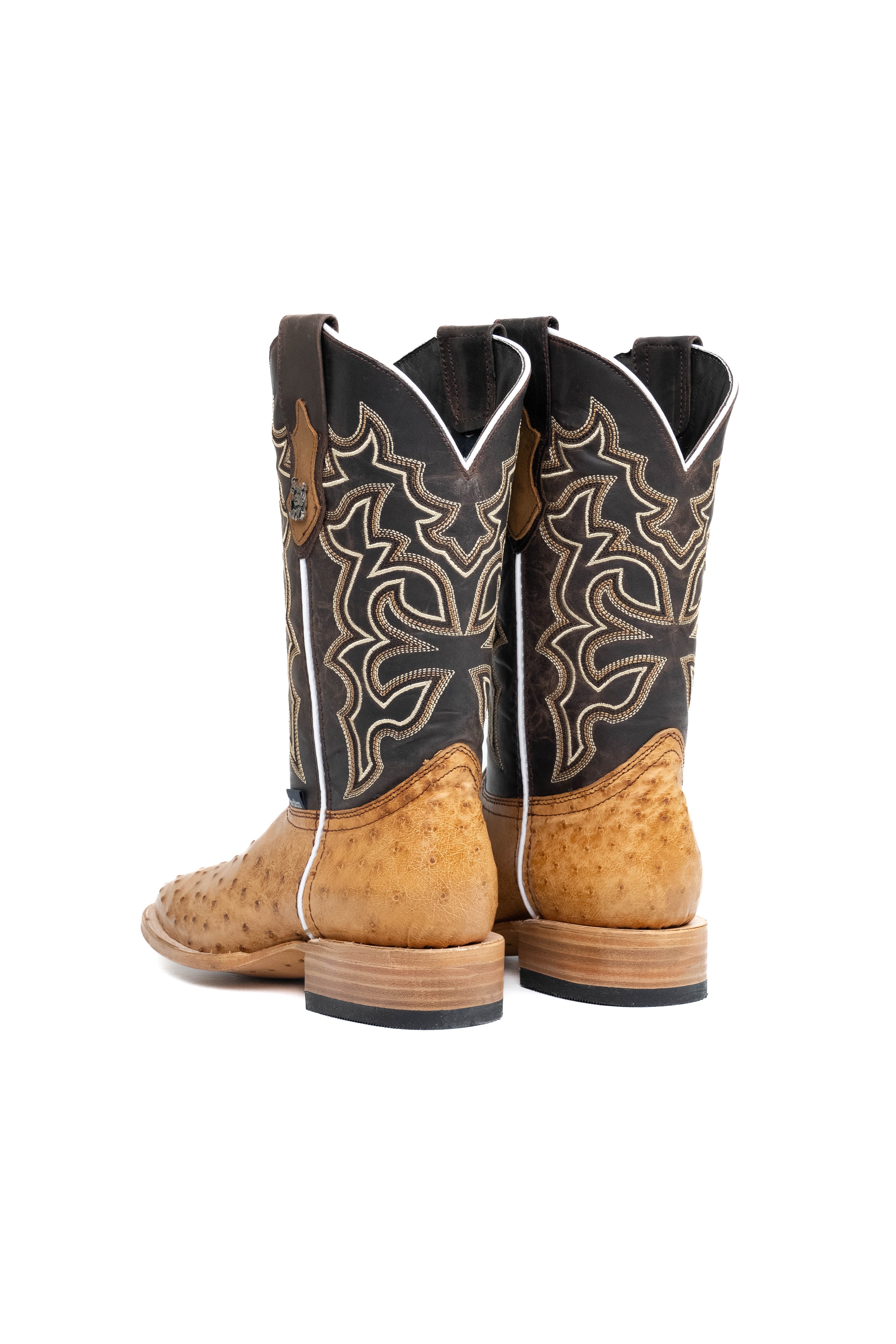 Lucas Exotic Ostrich Square Toe Cowboy Boot