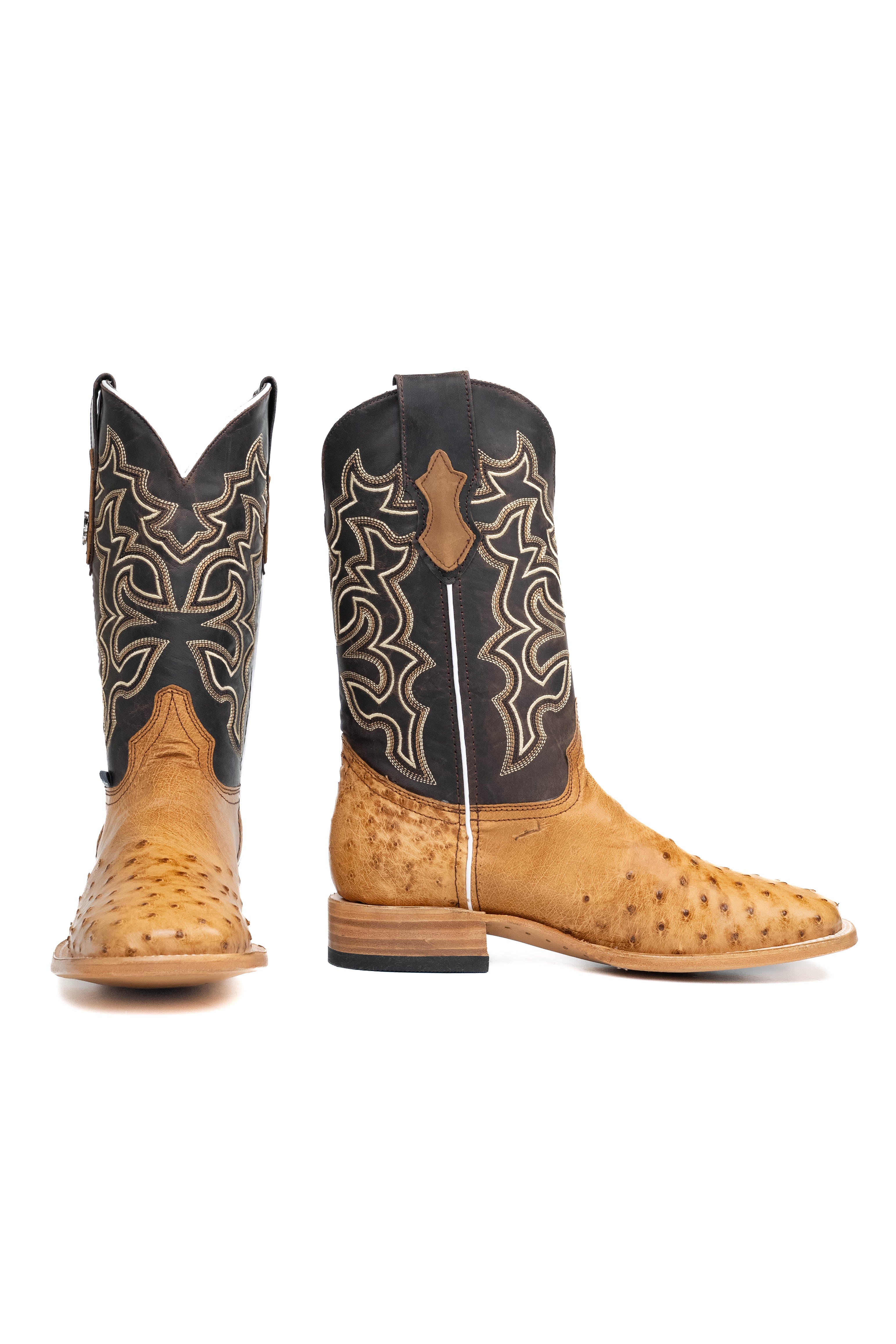 Lucas Exotic Ostrich Square Toe Cowboy Boot