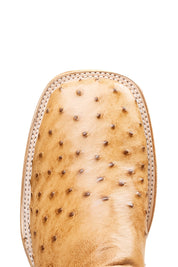 Lucas Exotic Ostrich Square Toe Cowboy Boot