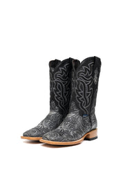 Bruce Tooled Flower Square Toe Cowboy Boot