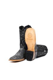 Bruce Tooled Flower Square Toe Cowboy Boot