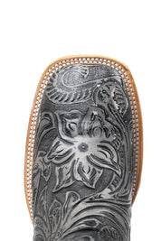 Bruce Tooled Flower Square Toe Cowboy Boot
