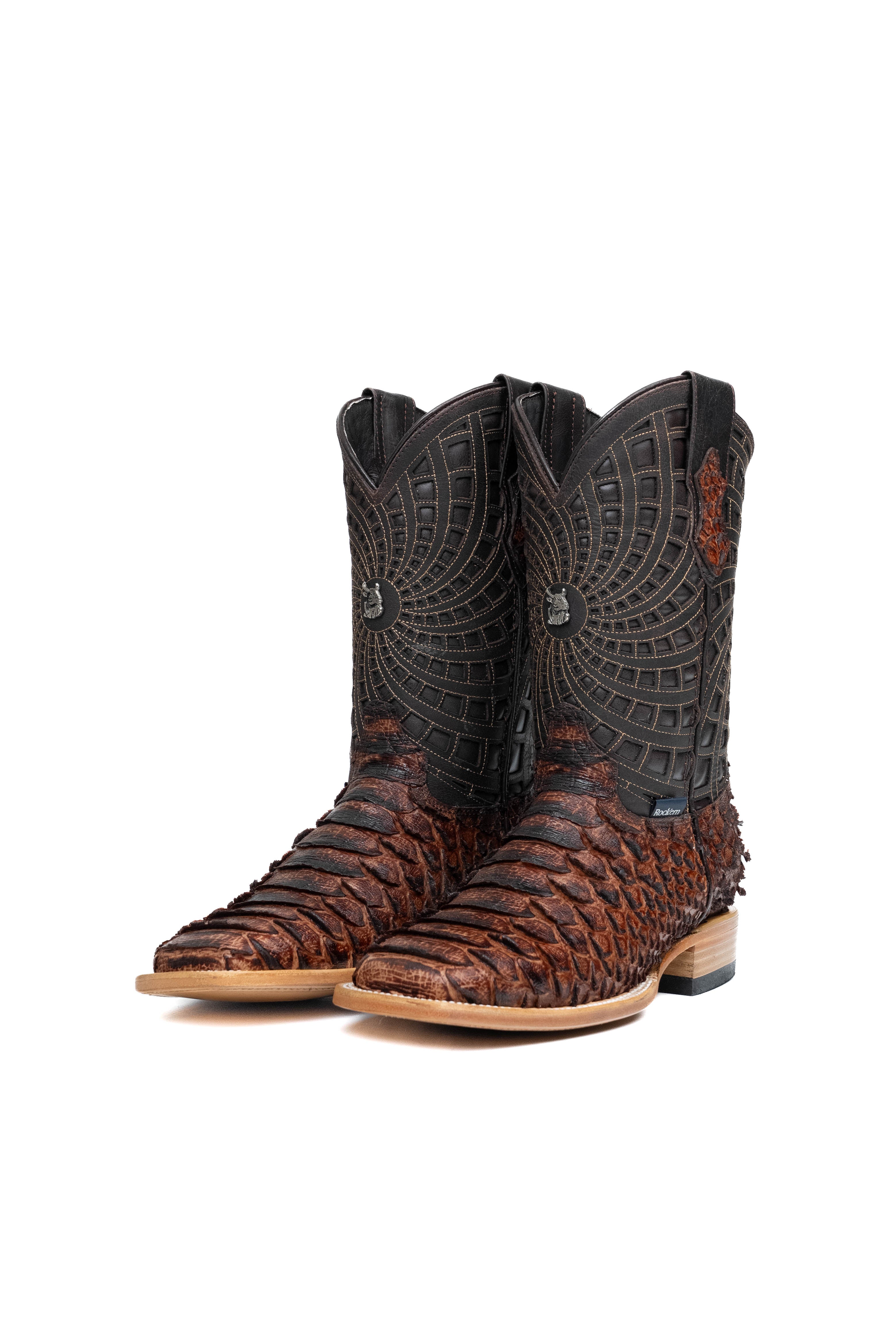 Brian Python Square Toe Cowboy Boot