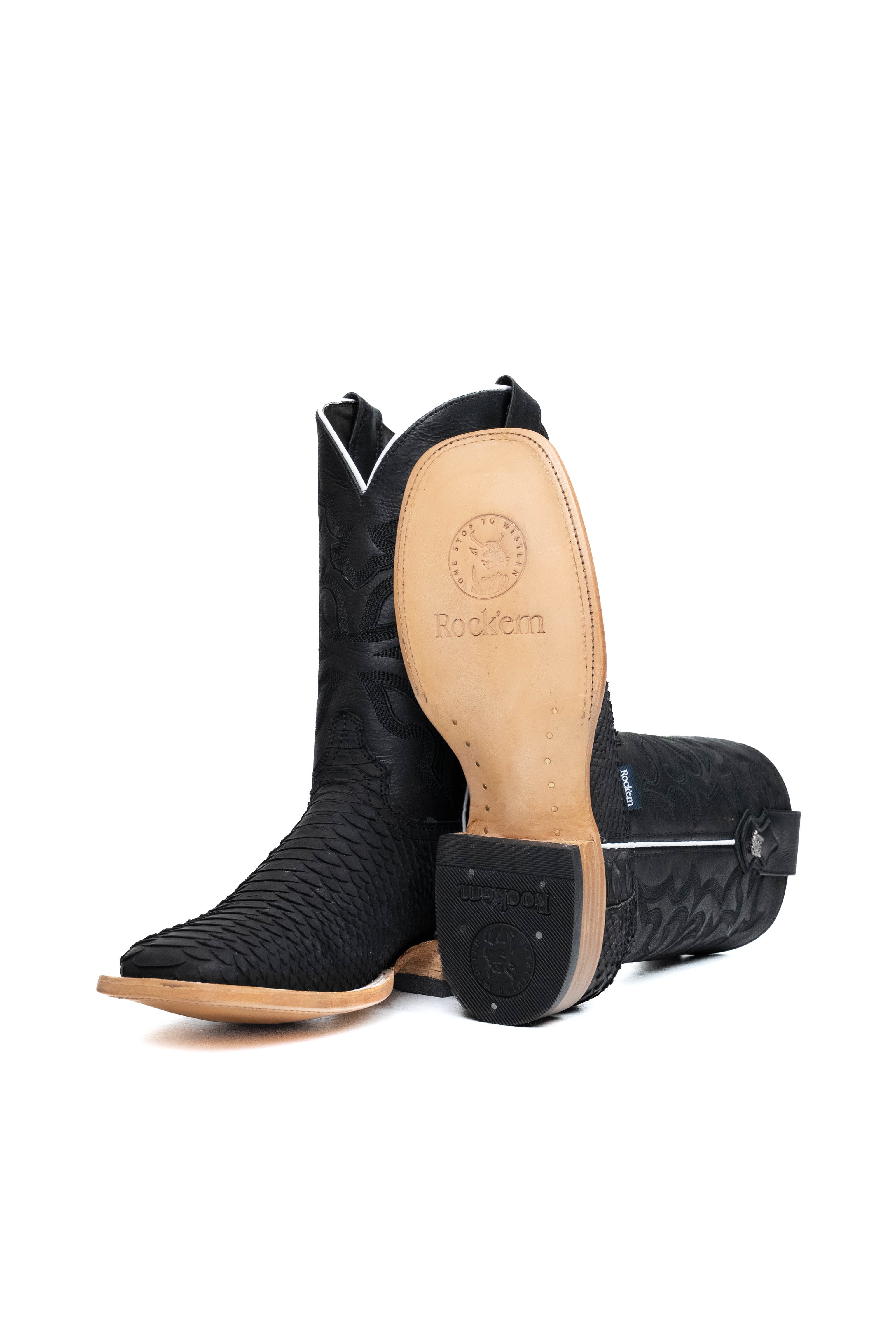 Lucas Exotic Python Square Toe Cowboy Boot