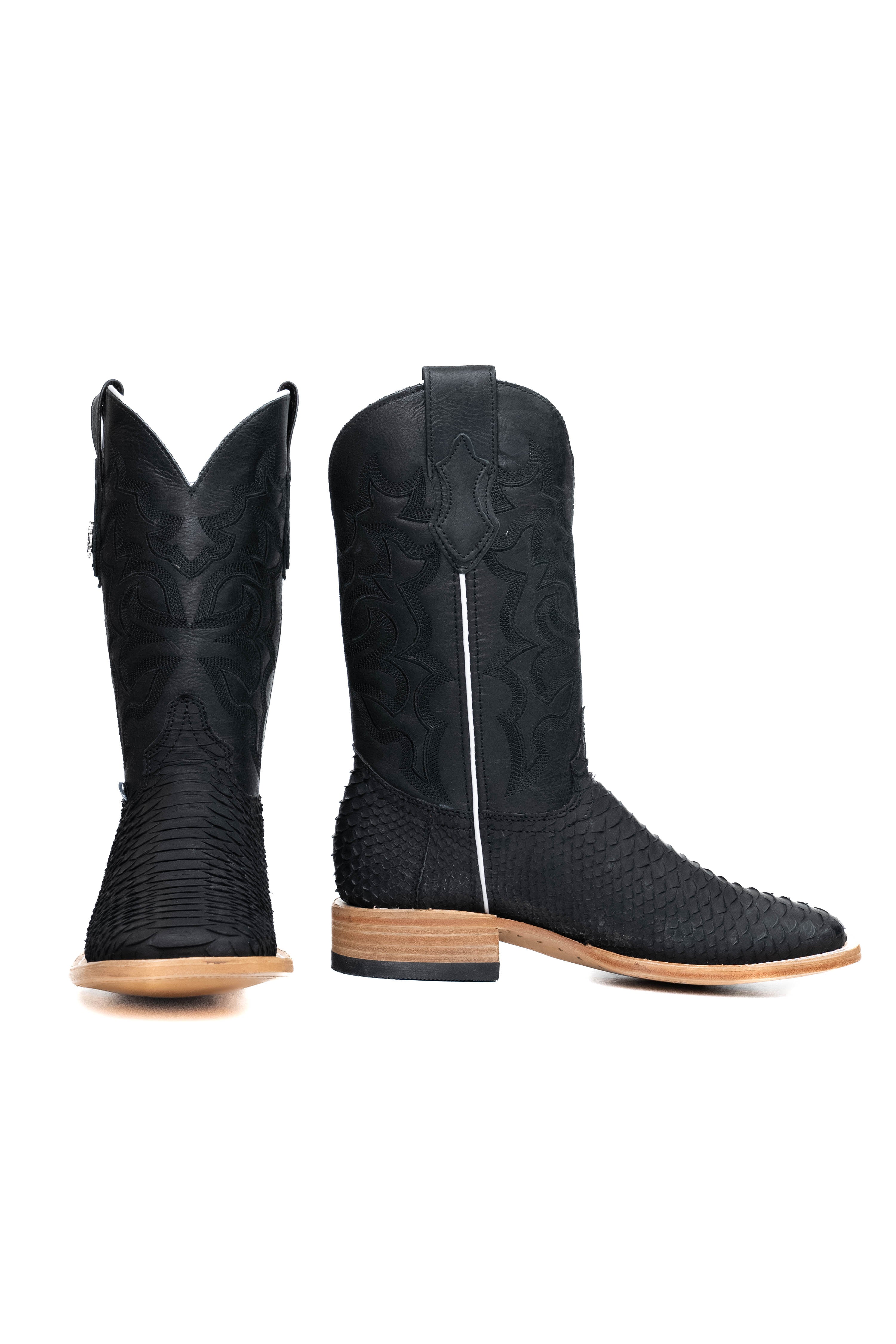 Lucas Exotic Python Square Toe Cowboy Boot