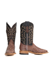 Lucas Exotic Ostrich Square Toe Cowboy Boot