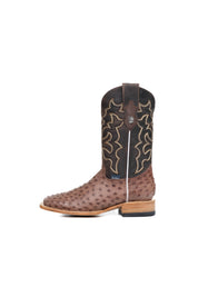 Lucas Exotic Ostrich Square Toe Cowboy Boot