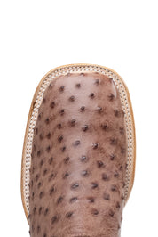 Lucas Exotic Ostrich Square Toe Cowboy Boot