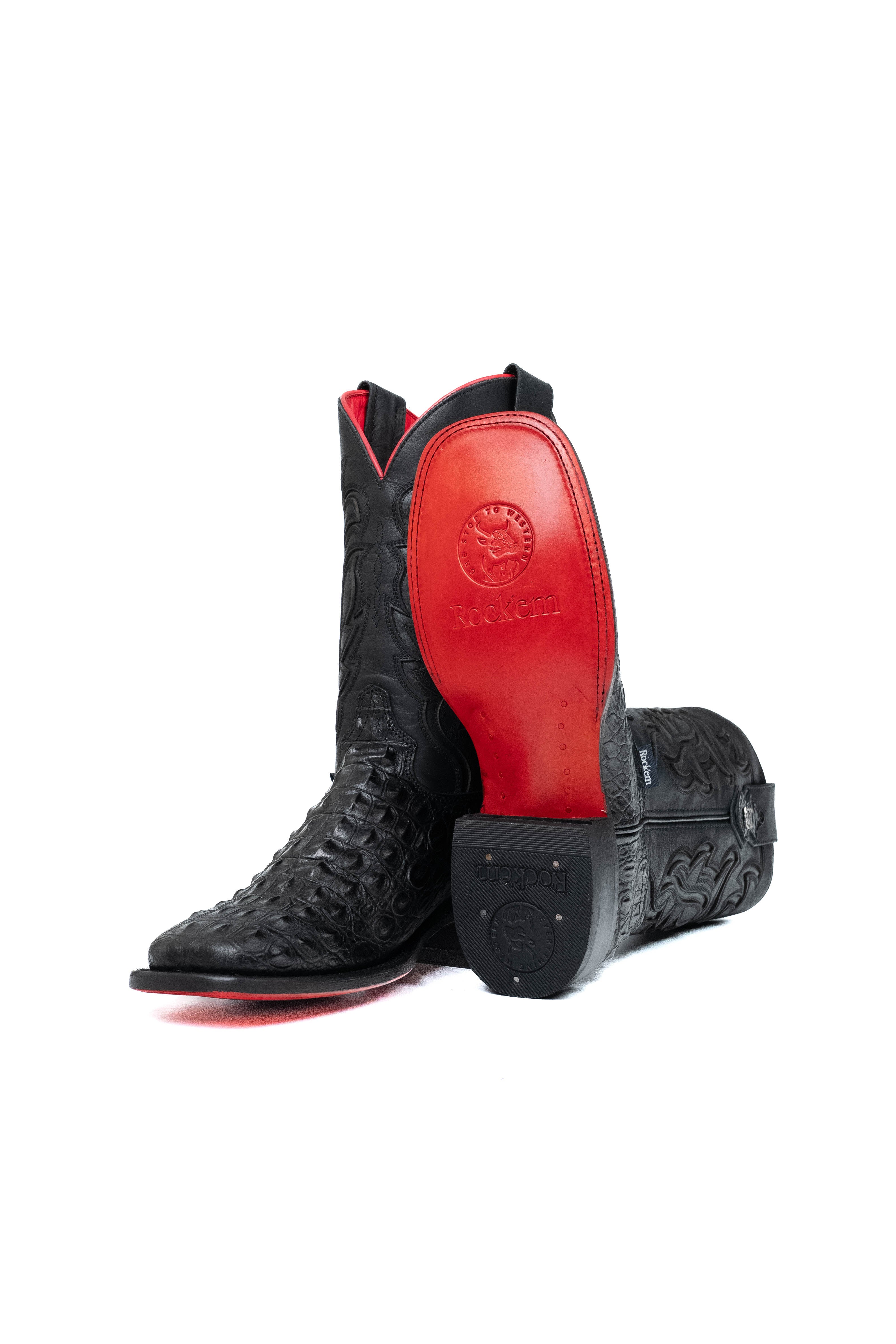 Bruce Hornback Red Bottom Square Toe Cowboy Boot