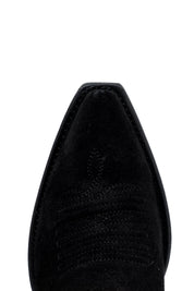 Iris Suede Red Bottom Wide Calf Snip Toe Cowgirl Boot