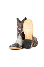 Men's Cowhide Square Toe Cowboy Boot Size 7 Box NM34