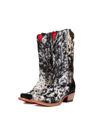 Charlotte Cowhide Red Bottom Snip Toe Cowgirl Boot Size 6.5 Box VW40