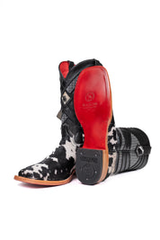 Prescott Cowhide Red Bottom Square Toe Cowboy Boot Size 8 Box TM34